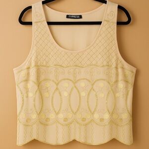 ✨ Express Embellished Sheer Tank Top | XL